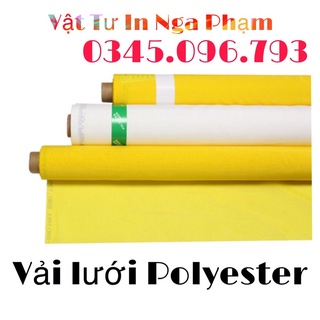 Vải lưới polyester - vải lọc in lưới in lụa, đủ loại mắt lưới trắng và vàng