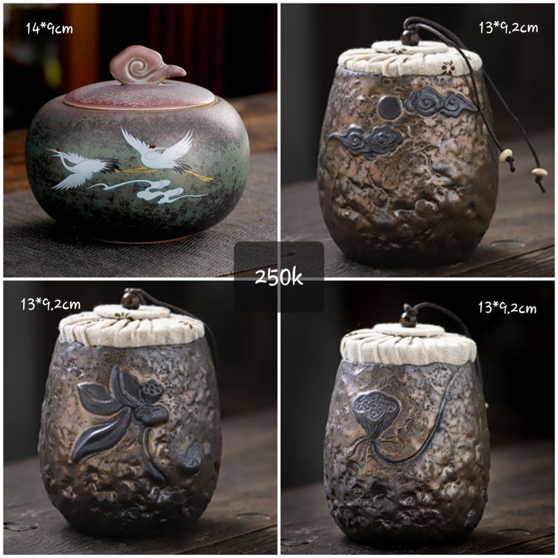 hủ đựng trà gốm sứ cao cấp