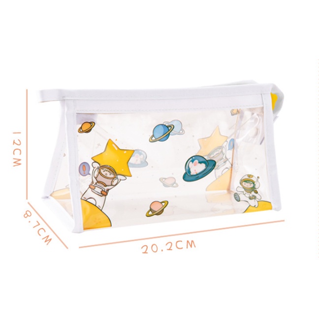 {~20*8*12cm} BÓP ĐỰNG VIẾT TRONG SUỐT - CHỐNG NƯỚC TPU - DỄ THƯƠNG - CUTE