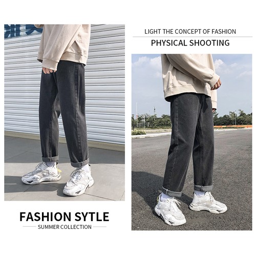 Quần Bò Jean Baggy Ống Suông Đẹp, Rộng Nam Nữ Phong Cách Hàn Quốc Hottrend 2021 Chất Liệu Dày Dặn - 112