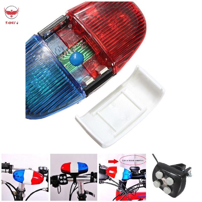 Còi Cảnh Sát Báo Động 4 Âm Thanh 6 Đèn LED 4 Âm Thanh Gắn Đuôi Xe Đạp