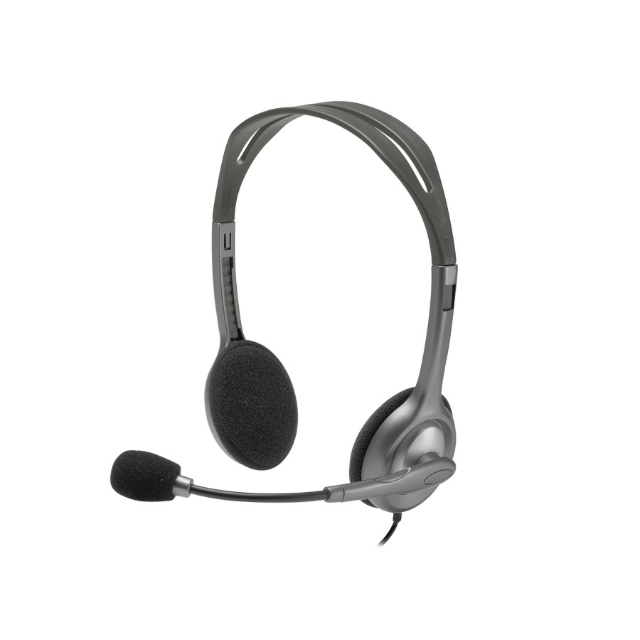 Tai nghe Logitech H110 (Âm thanh nổi/ Mic lọc tiếng ồn/ Độ dài dây 2,35 m)