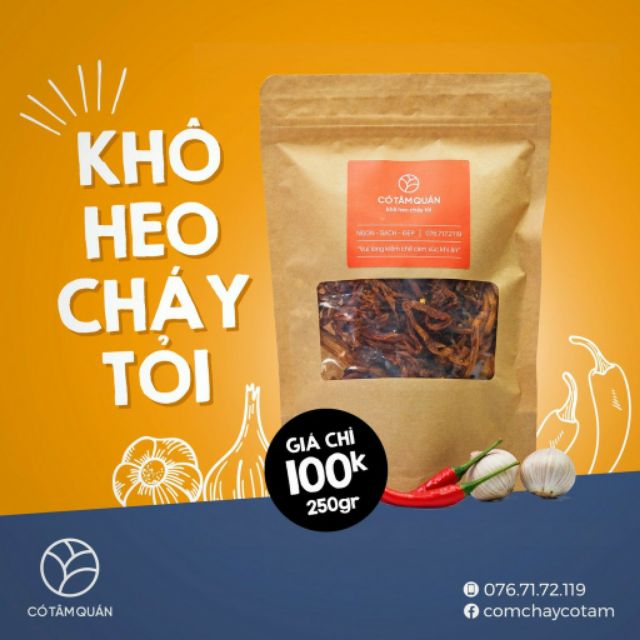 Khô heo cháy tỏi giòn rụm