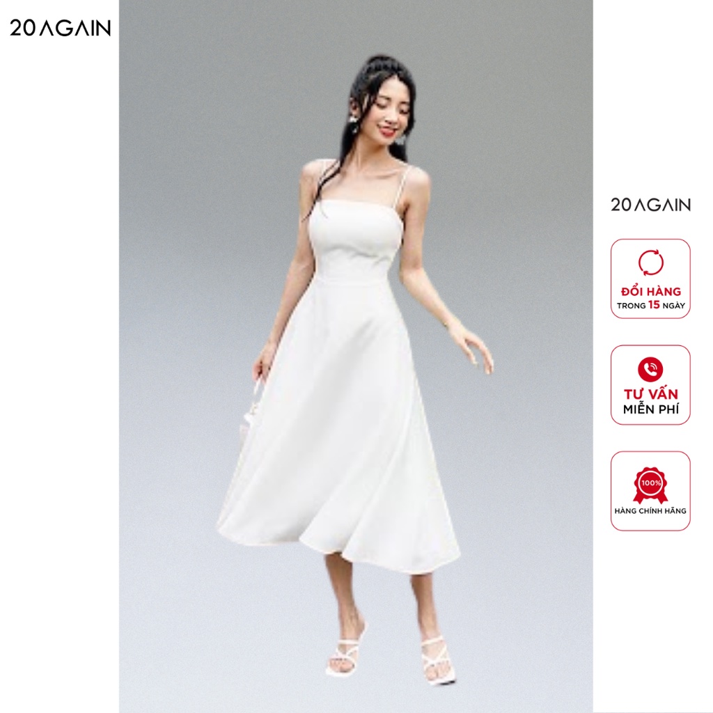 Đầm xòe 2 dây cúp ngực 20AGAIN DEW0988