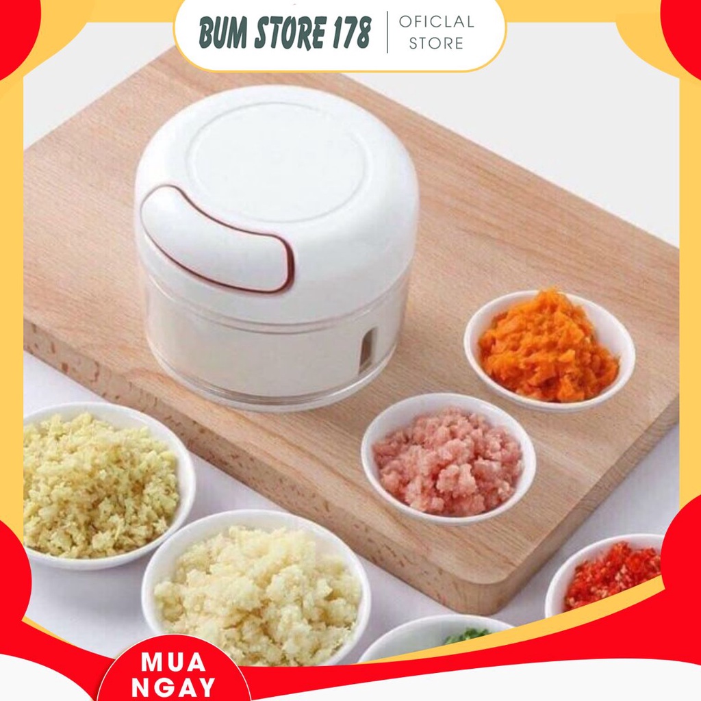 Dụng Cụ Xay Tỏi Ớt, Rau Củ, Thịt Cá,… Bằng Dây Rút Tiện Lợi