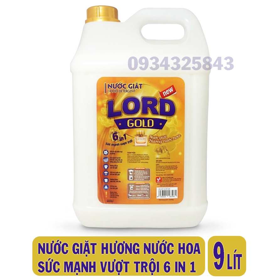 Nước giặt Lord Gold Hương Nước Hoa 9 lít