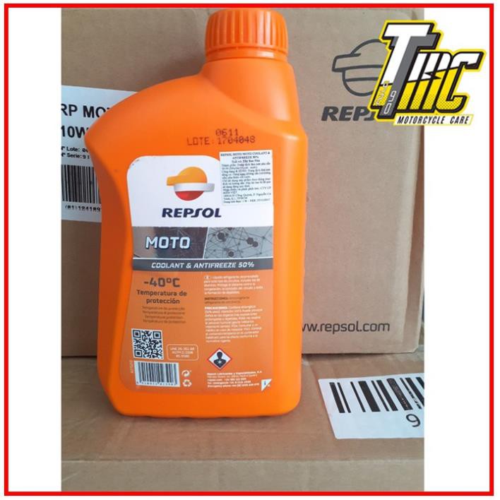 [Rẻ Vô Địch]  Nước làm mát Repsol Moto Coolant& Antifreeze 1L 5.0