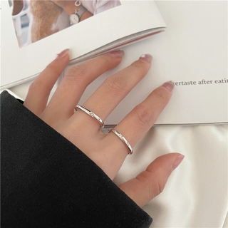 Personality fashion two-piece female ring simple combination red net tide index finger light diamond ring ring