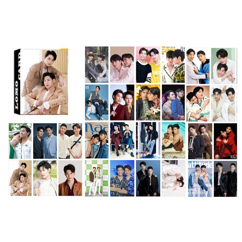 Hộp 30 lomo card BrightWin, Offgun, BounPrem, MileApo, BibleBuild, TayNew, YinWar, EarthMix,OhmNannon, MewGulf