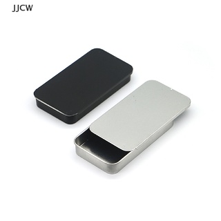 [JJCW] Hộp thiếc rỗng hình chữ nhật bằng kim loại Tinplate Đẩy kẹo Hộp đựng thuốc Hộp lưu trữ YYQ