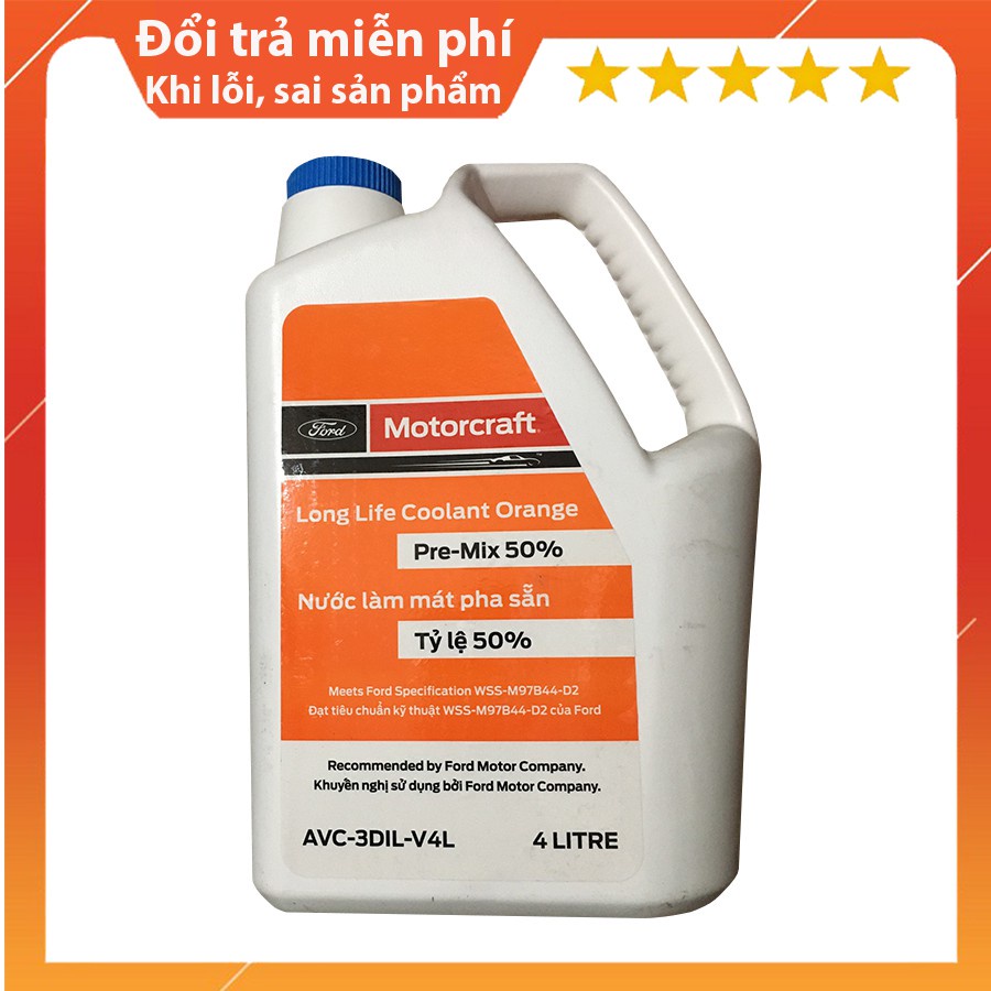 Nước làm mát xe ôtô Ford Motorcraft 4l pha sẵn.