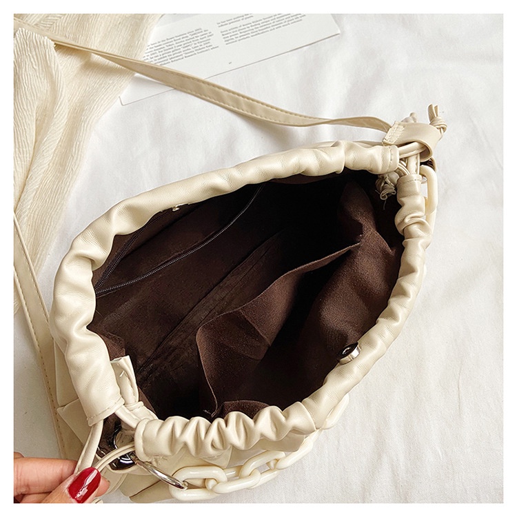 IELGY Túi Đeo Chéo Xếp Ly Nhỏ Gọn Phong Cách Phương Tây Mới Cho Nữ