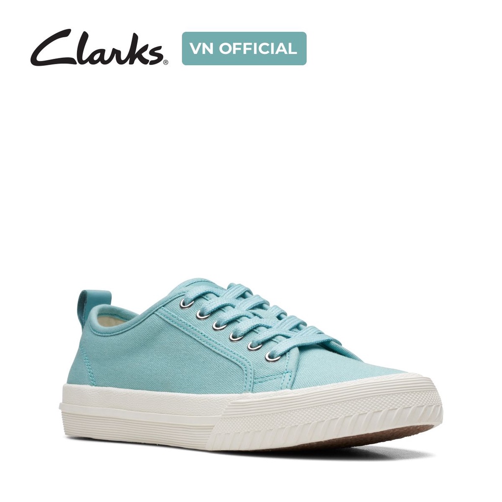 Giày Sneaker Vải Canvas Nữ Clarks Roxby Lace màu Turquoise Canvas