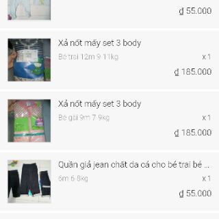 Combo hàng thanh lý set đồ cho bé