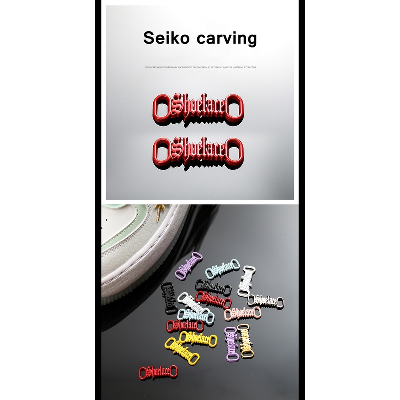 1 Cặp Khóa Dây Giày Thể Thao A-J03 Bằng Kim Loại Hình Chữ Cái DIY