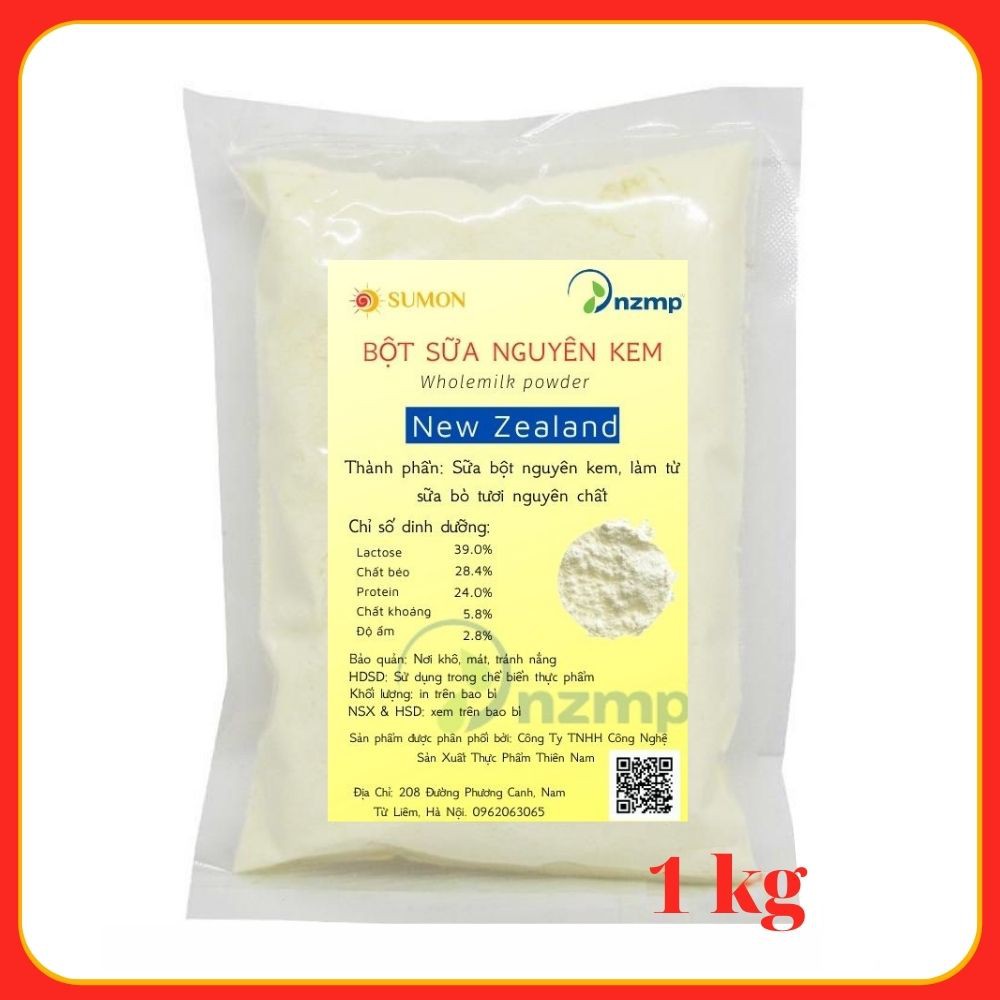 Sữa nguyên kem New Zealand SUMON sữa bột nguyên kem  1kg MS21 100% Chính hãng