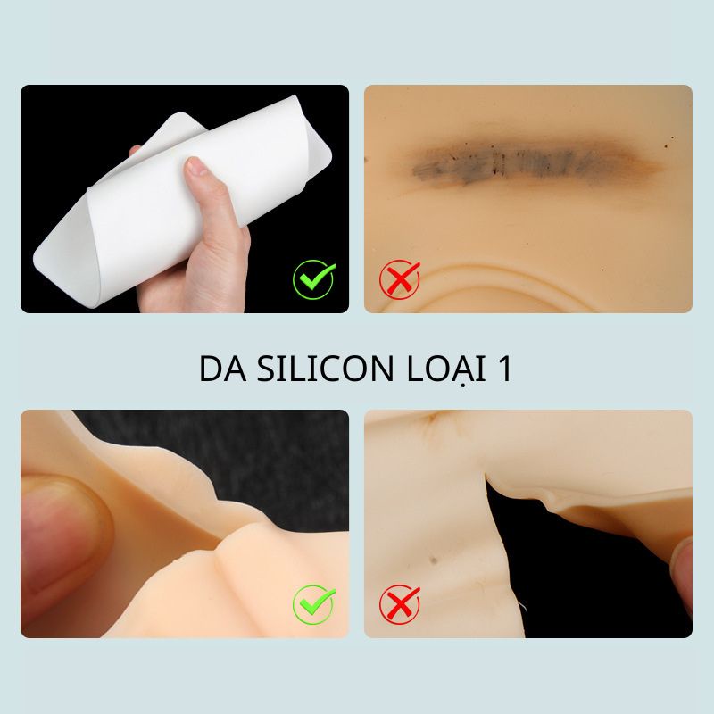 Da giả tập phun xăm da 3D mắt, da tập dùng cho học viên học phun xăm thẩm mỹ