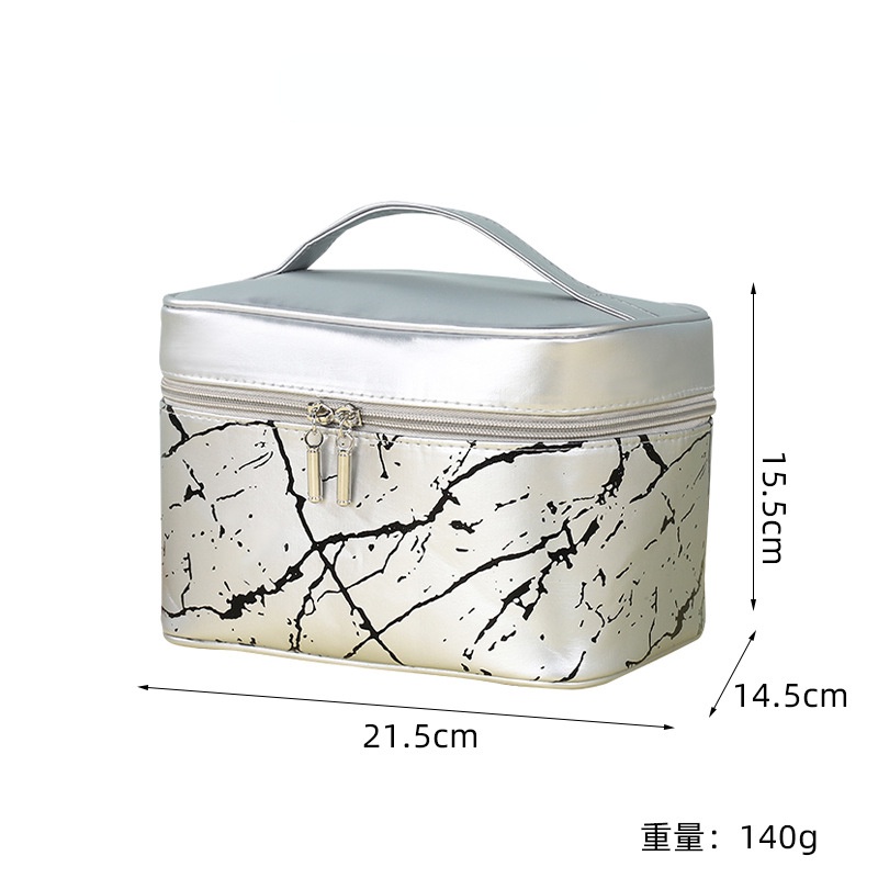 Hộp Đựng Mỹ Phẩm Mực In Màu Bạc Di Động Tiện Dụng Mang Theo Du Lịch