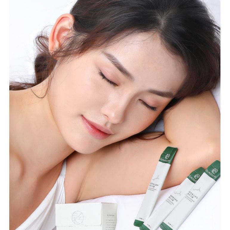 QUARXERY - Hộp 20 Gói Mặt Nạ Ngủ Collagen, Nâng cơ mặt, Dưỡng Trắng Da