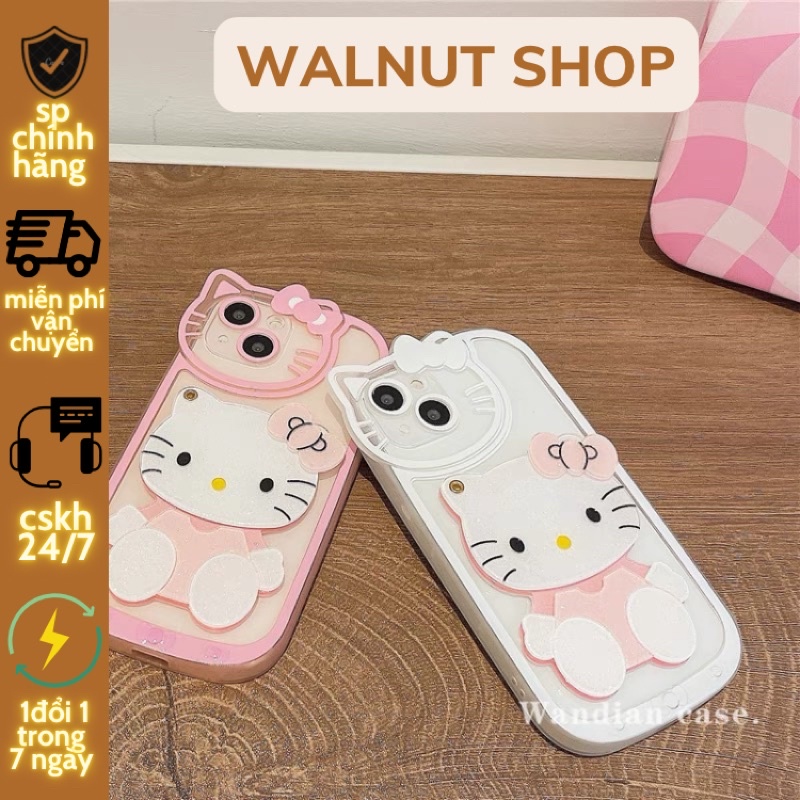 Ốp lưng hello kitty kèm gương xoay Iphone 7plus đến 13promax | ốp lưng mới nhất 2022