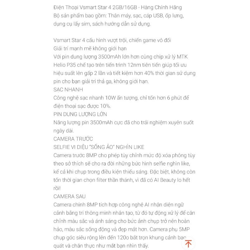 Điện Thoại Vsmart Bee 3 và Vsmart Star 4(2Gb/16GB)- Hàng Chính Hãng | BigBuy360 - bigbuy360.vn