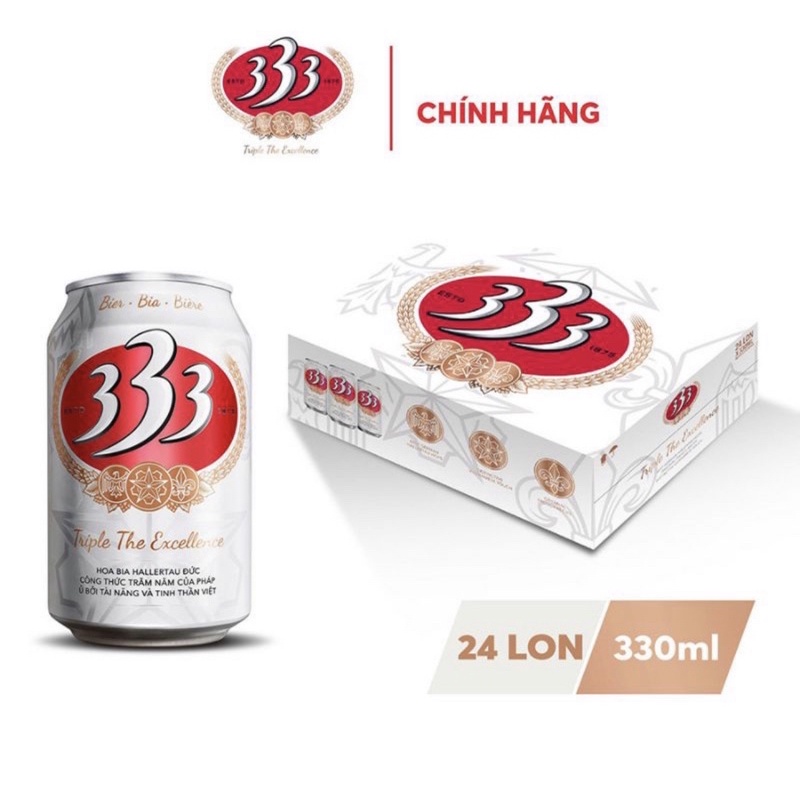 BIA 333 THÙNG 24 LON 330ml