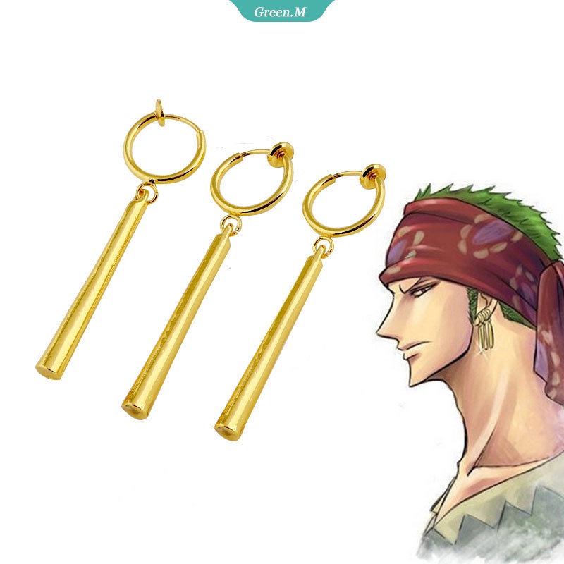 Khuyên Tai Tròn Làm Thủ Công Phong Cách Anime Roronoa Zoro Thời Trang Cho Nam Nữ