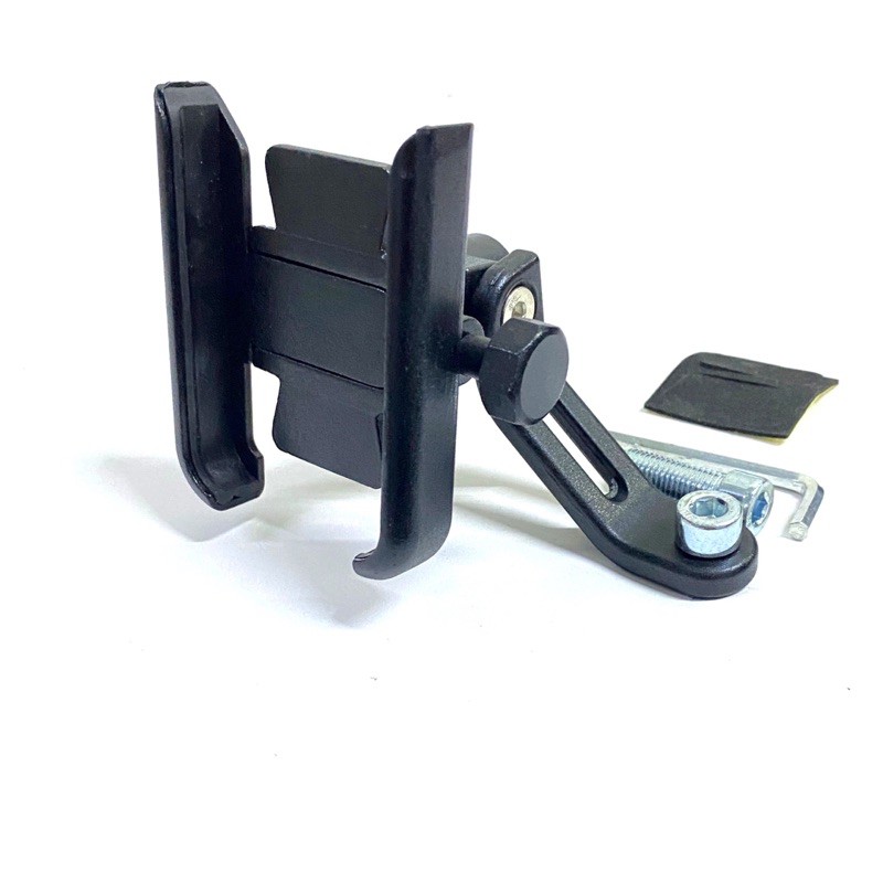 Kẹp điện thoại nhôm mẫu C5 tặng ốc gắn chân gương.