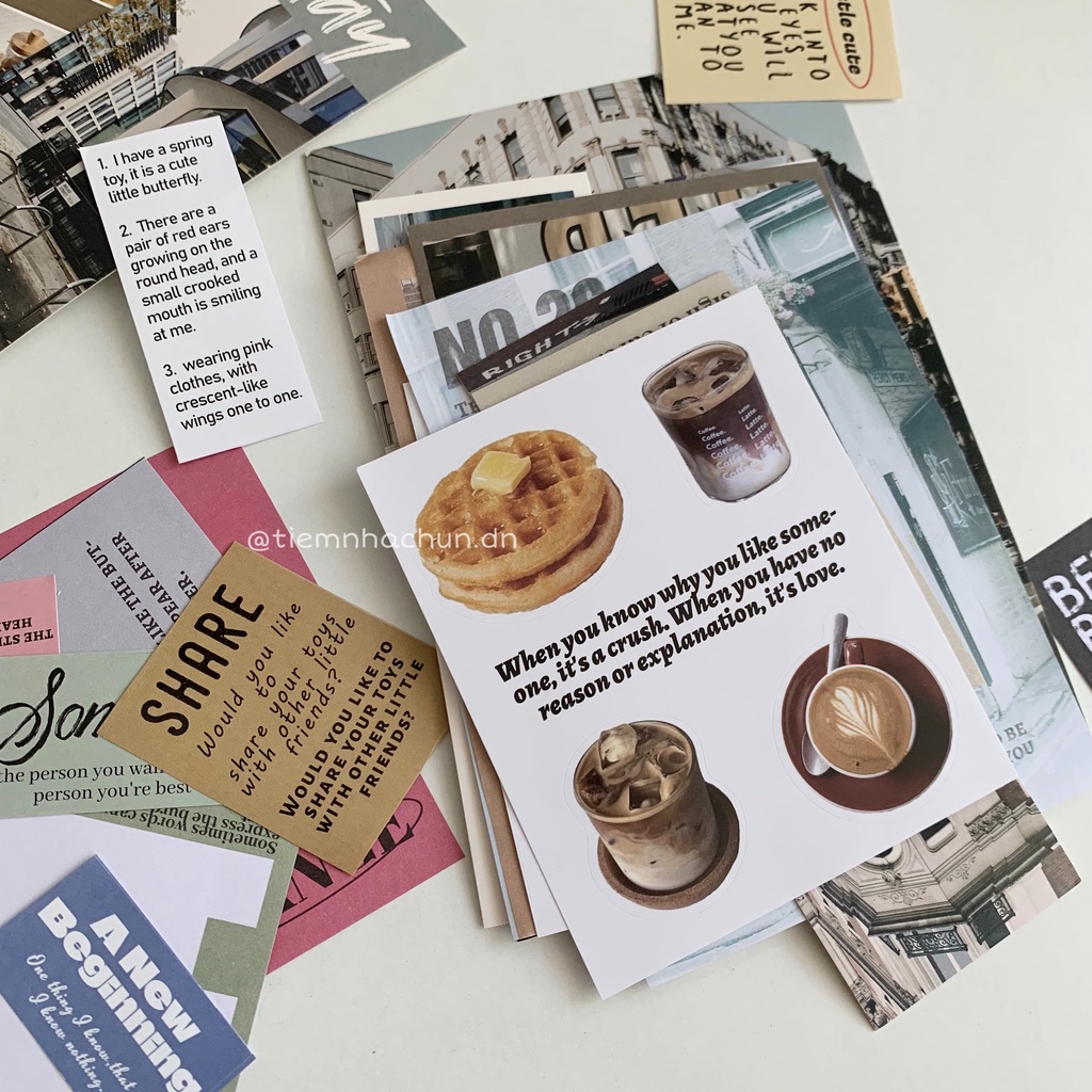 [HOT] SET 30 POSTCARD VÀ STICKER DECORATION trang trí (ảnh thật) - Tiệm nhà Chun