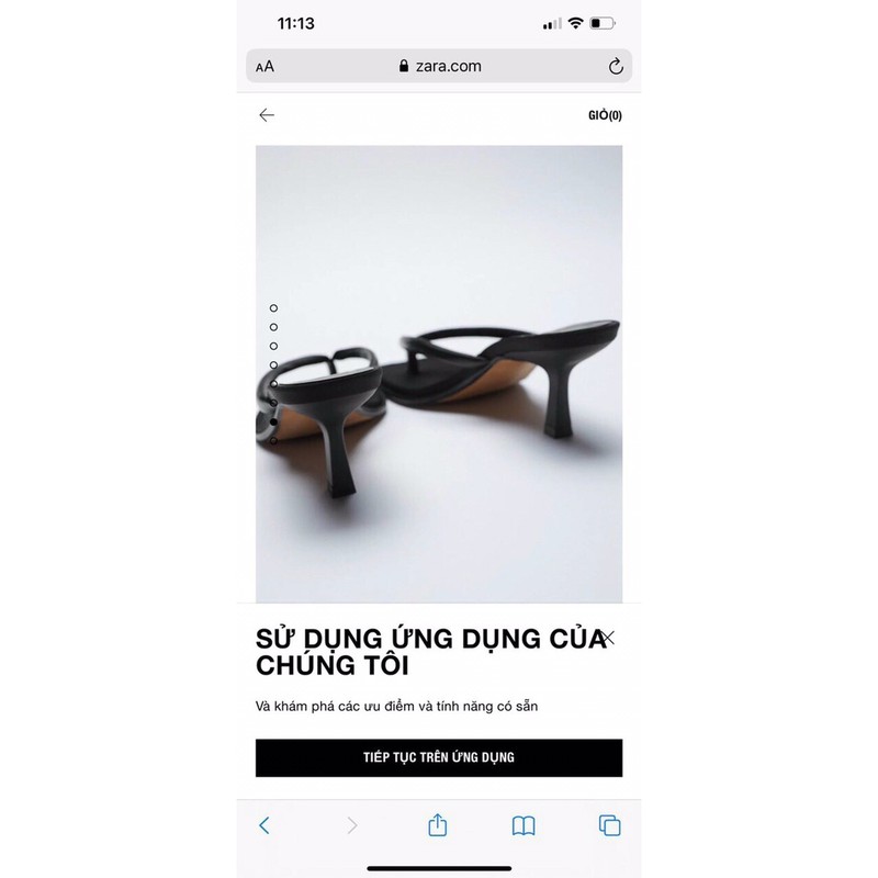 Guốc Zara xuất 7 phân quai Mouse êm chân