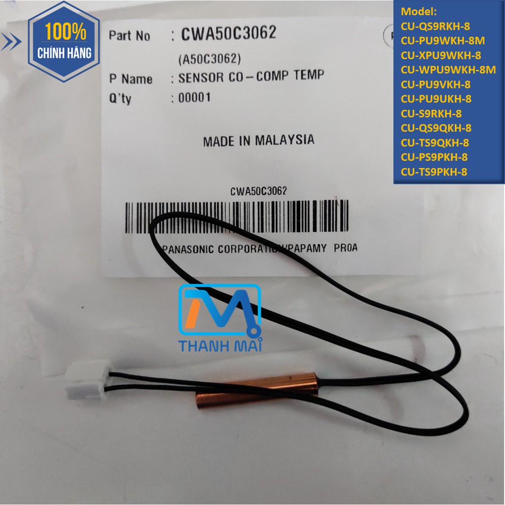 Sensor Cảm biến đầu máy nén Máy lạnh Panasonic CU-QS9RKH-8//PU9WKH//XPU9WKH//WPU9WKH//PU9VKH//PU9UKHS9RKH//QS9QKH