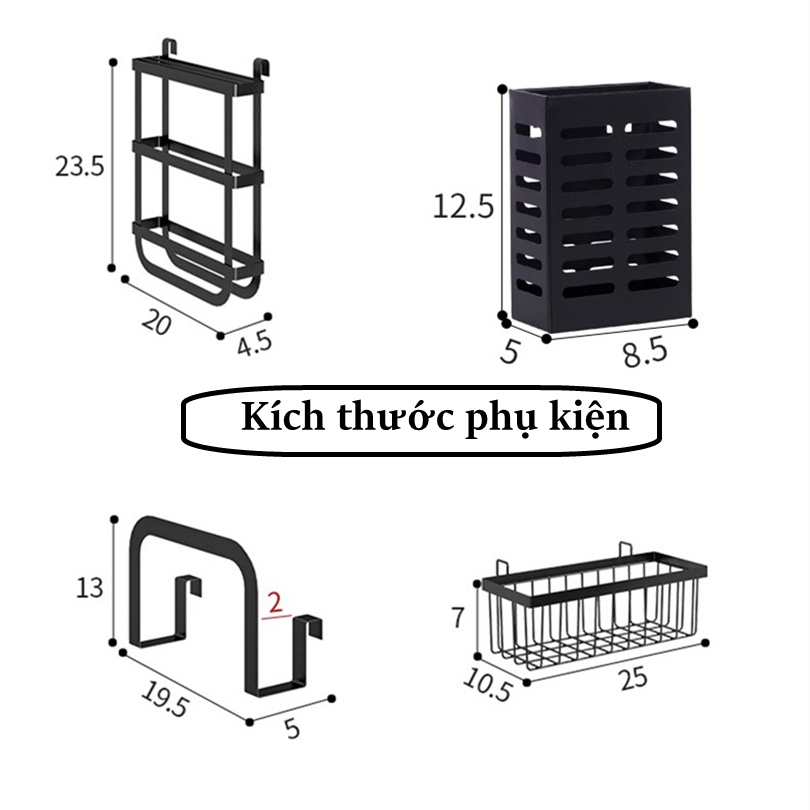 Kệ Để Bát Đĩa Đa Năng Thông Minh - 2 TẦNG - Giá Để Đồ Chén Đĩa Trên Bồn Rửa Bát Thép Carbon Sơn Đen Cao Cấp