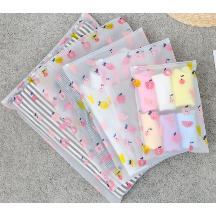 TÚI ZIP LỤA HÌNH HOA MỜ KHOÁ KÉO ĐỰNG ĐỒ LOẠI