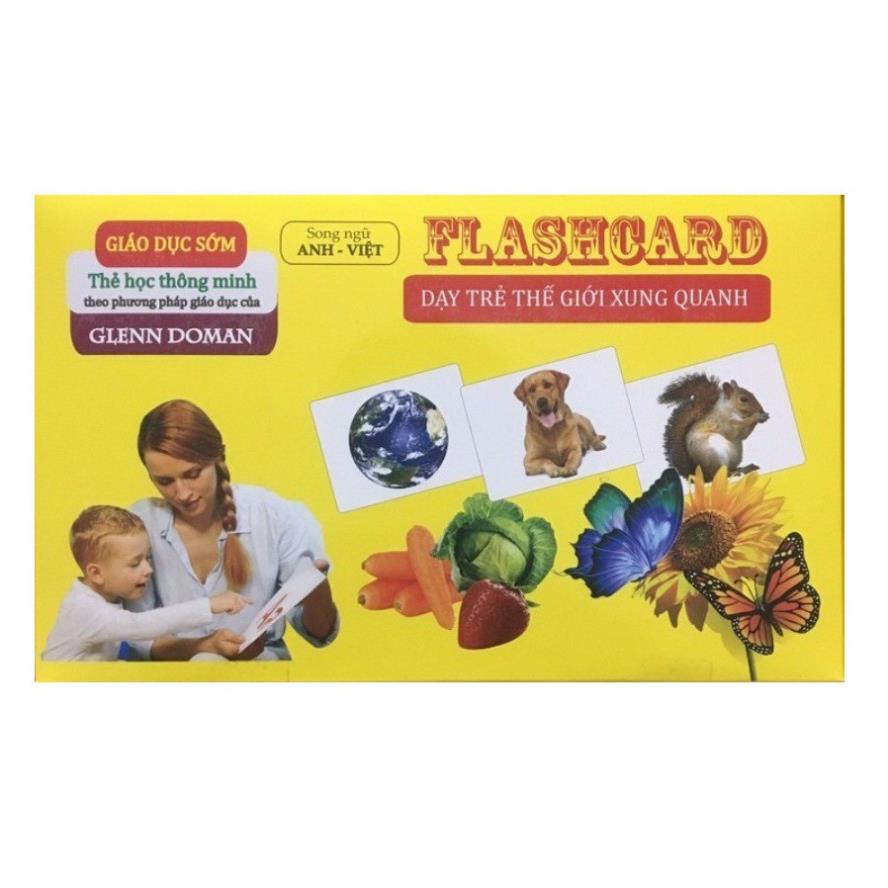 [Thanh lý xả kho] Thẻ học flashcard thế giới xung quanh cho bé - Thẻ to