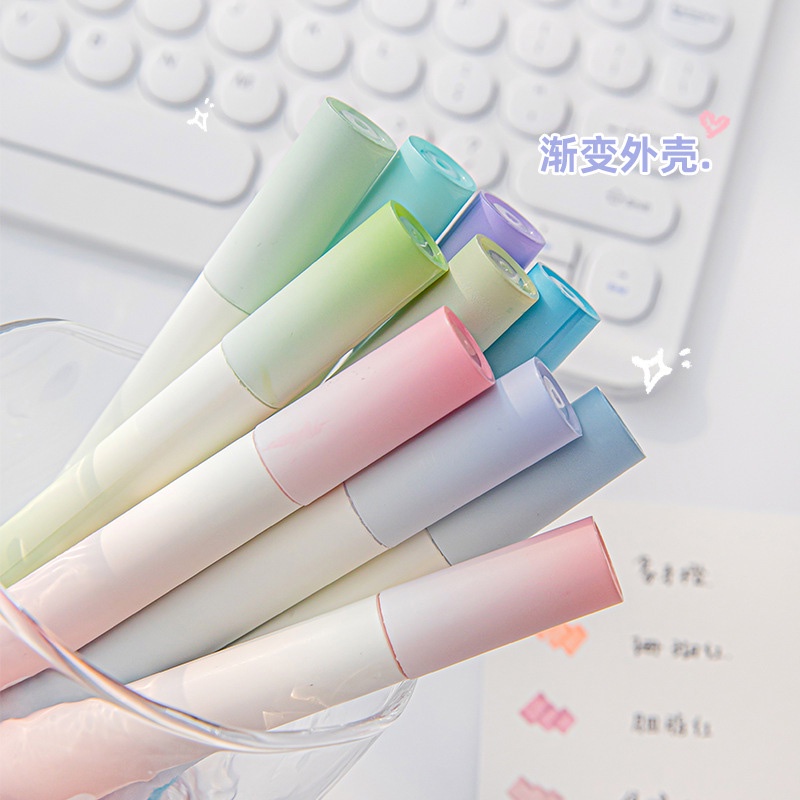 Bộ 4 Bút Đánh Dấu Bắt Sáng Đầu Mềm Màu Gradient