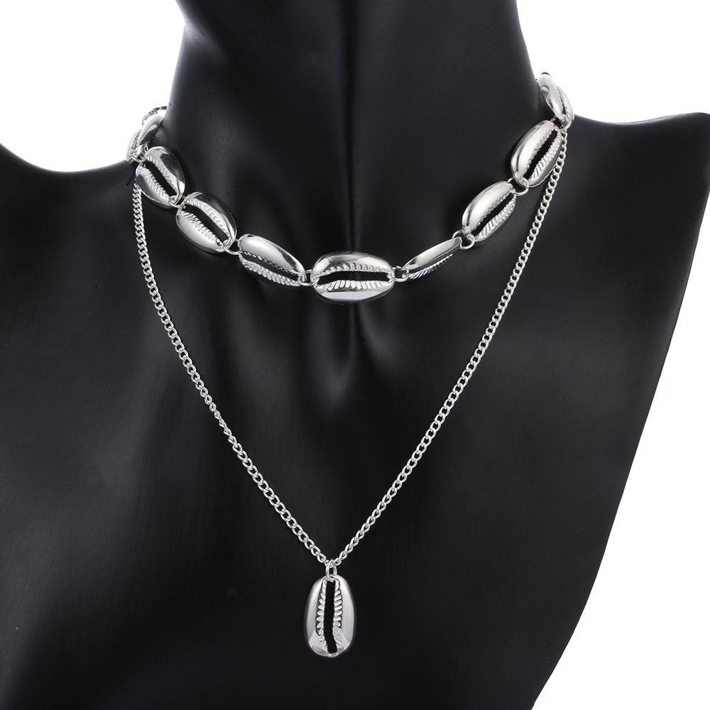 YVE Vòng Cổ Choker Nhiều Lớp Vỏ Sò Thời Trang Đi Biển