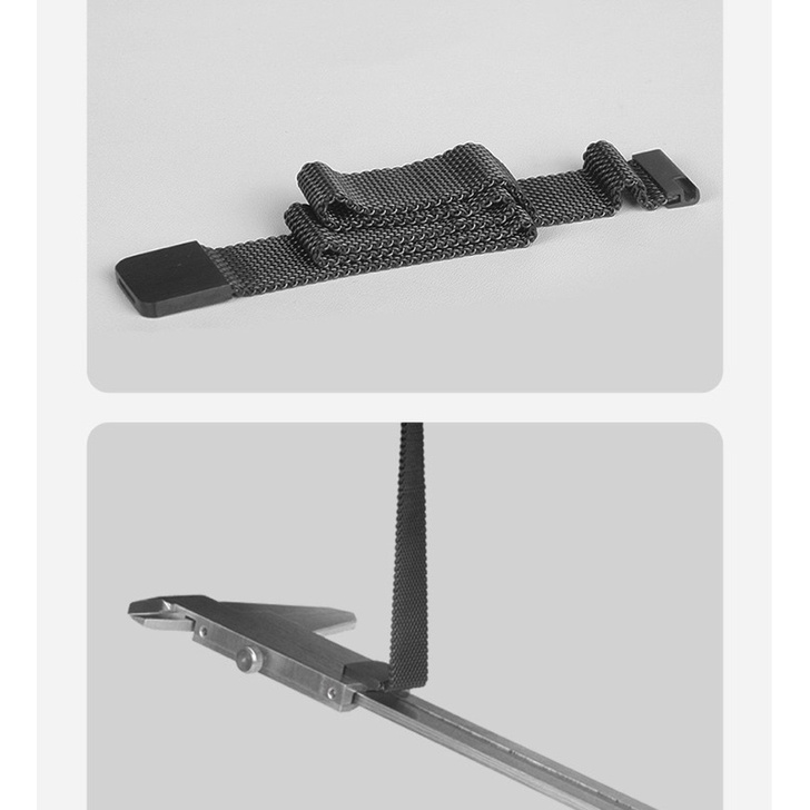 DÂY MIBAND 8_Dây đeo Miband 5/6/7/8 Milanese viền nhọn