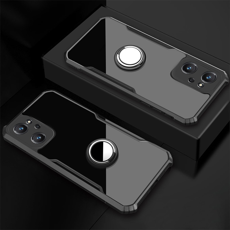 Ốp Điện Thoại PC+TPU Có Túi Khí Chống Rơi/Sốc Có Vòng Đỡ Cho Realme 9i 8i 8 Pro C17 7 5 5i 5S 6i A95 A5