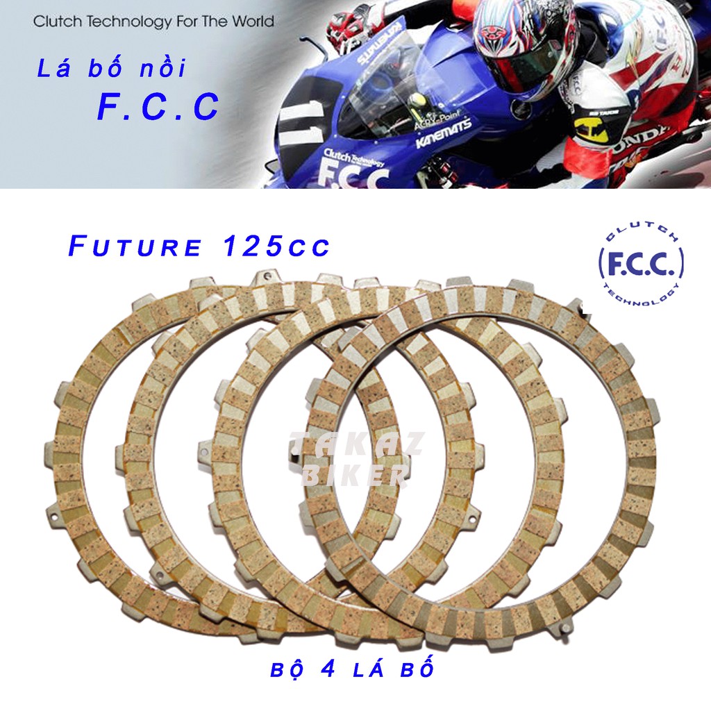 [ Future X 125 Fi ] bộ Lá bố nồi và Lá sắt FCC Honda Future X 125 Fi