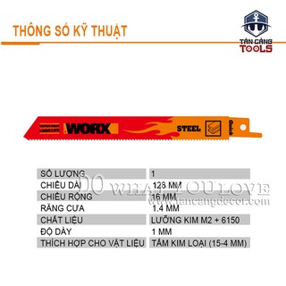 COMBO 3 LƯỠI CƯA KIẾM WORX WA8007