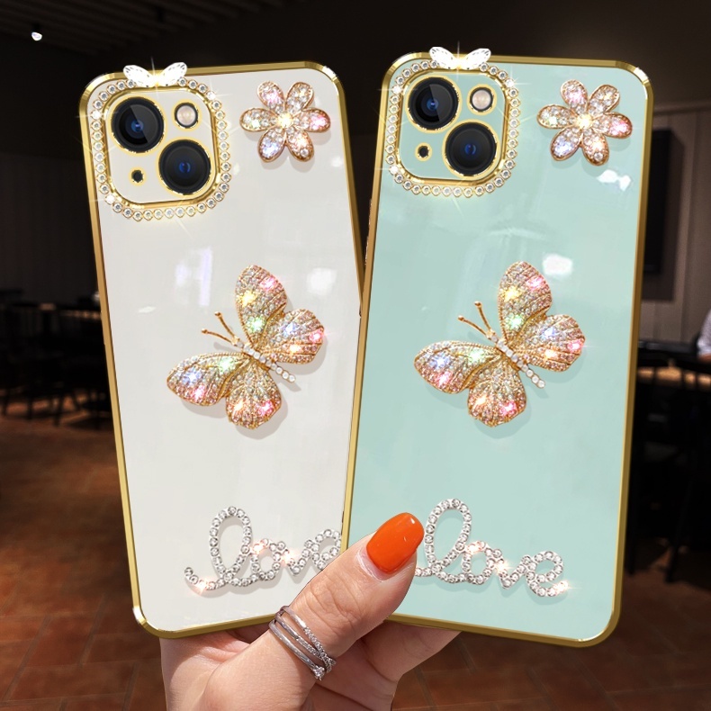 Ốp điện thoại đính đá phù hợp cho OPPO A15 A15s A74 5G A54 A53 A33 A52 A92 A91 A31 A9 A5 2020 A7 A5s A12 A11k A3s A83