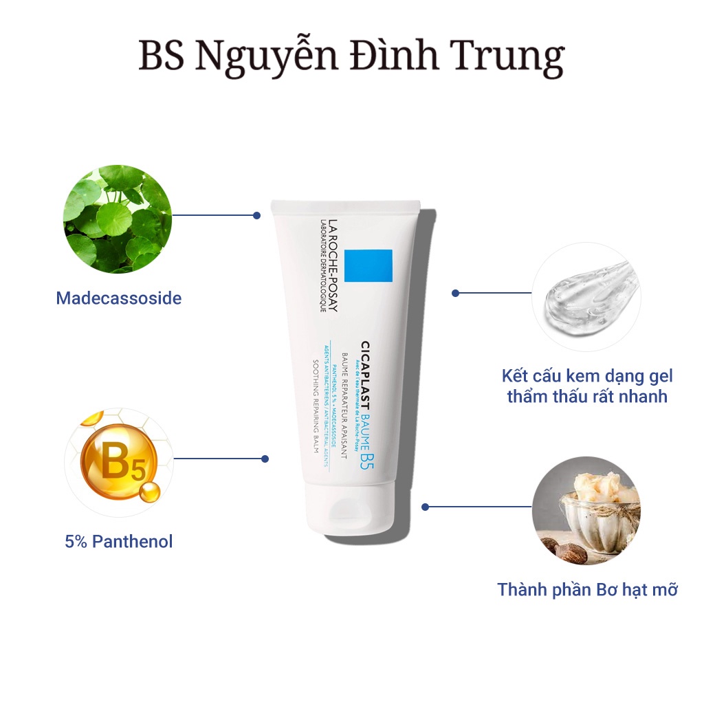 Kem Dưỡng Giúp Làm Dịu Và Phục Hồi Da La Roche-Posay Cicaplast Baume B5 40ml - BS Nguyễn Đình Trung