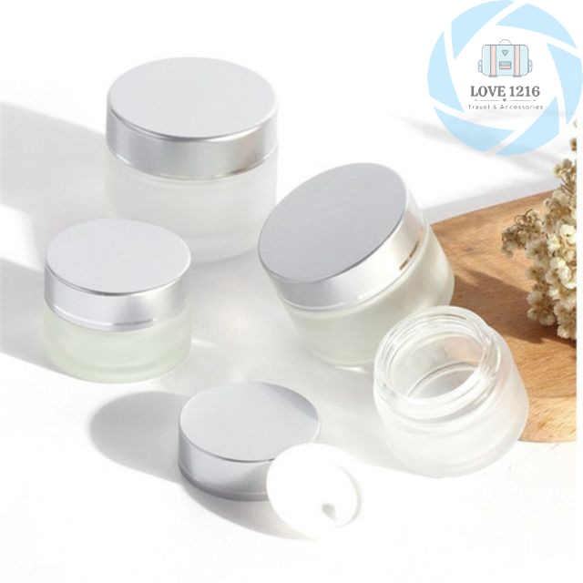 Hũ Chiết Mỹ Phẩm ❤ Hủ đựng kem thủy tinh mờ 10g,15g,20g, phụ kiện du lịch