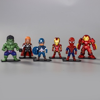[Set B] Mô hình nhân vật Marvel comic - Hulk - Thor - Captian - Iron Man - Spider Man - Hulk Buster