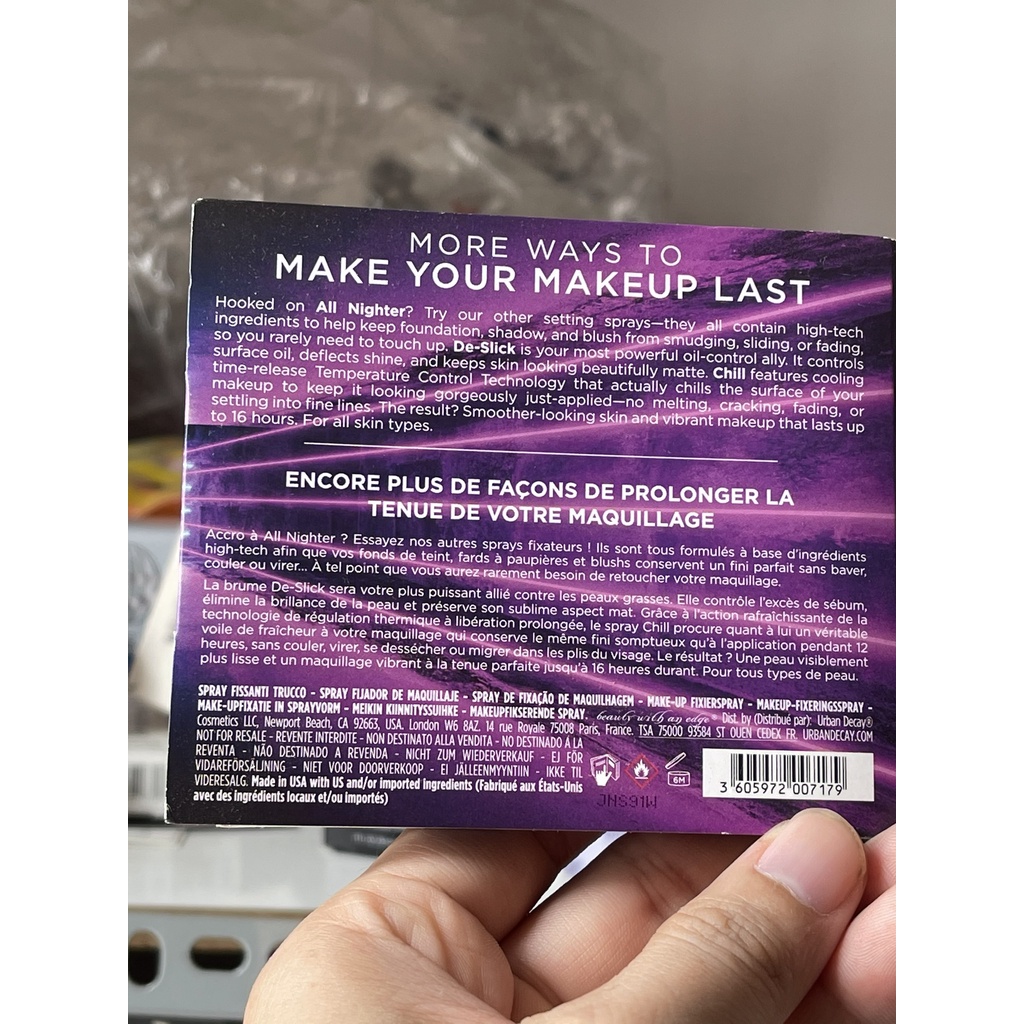 [ Sample dạng chai xịt 2ml ] Khóa Lớp nền Urban Decay All Nighter Makeup Setting Spray | BigBuy360 - bigbuy360.vn