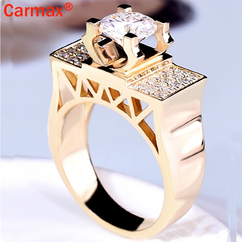 Nhẫn Nam Họa Tiết Moissanite Độc Đáo