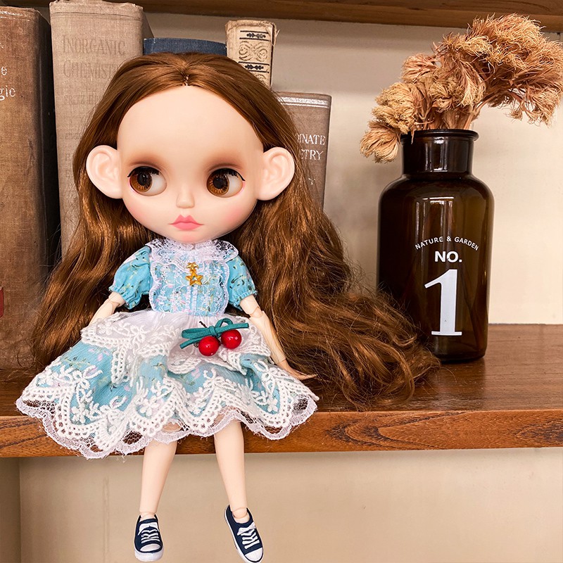 Blythe Búp Bê NBL Tùy Chỉnh Sáng Bóng Mặt 1/6 Bjd Bóng Khớp Búp Bê Búp Bê Blythe Cho Cô Gái Búp bê cô gái mắt（Clothes not included）