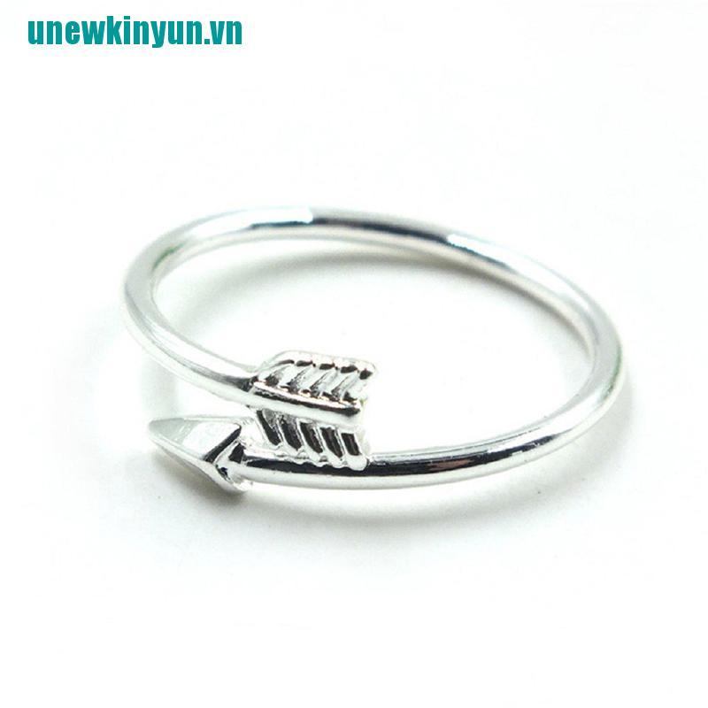 Y●Nhẫn Hở Mạ BạC / VàNg HìNh MũI Tên ThờI Trang Cho Nữ