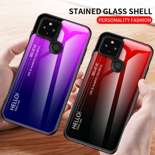 Ốp điện thoại mặt kính màu Gradient cho Google pixel 4 4A-5G 4XL