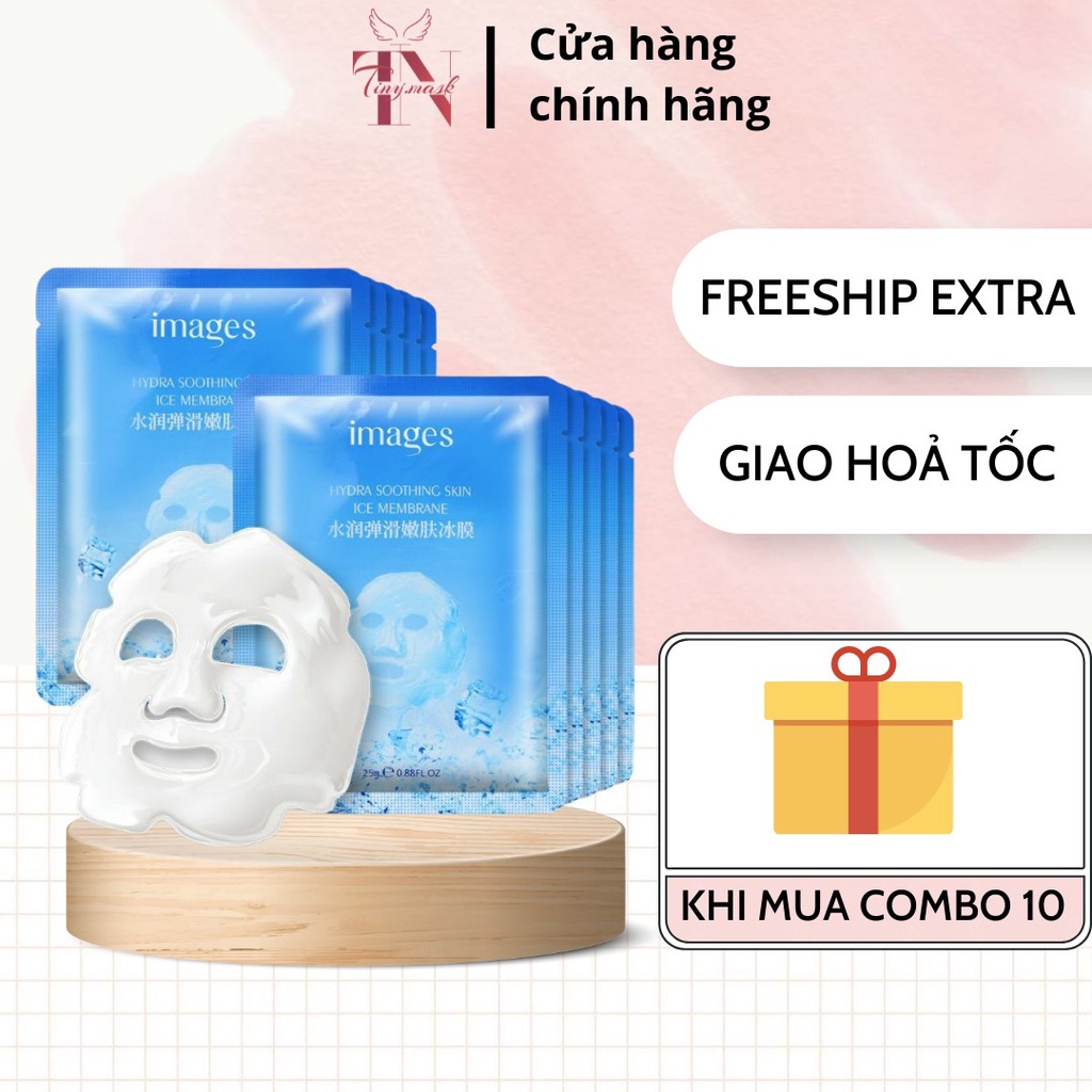 Combo 10 Mặt Nạ Băng Đá Se Khít Lỗ Chân Lông Chính Hãng Images - Giảm Mụn Cấp Ẩm Thải Độc